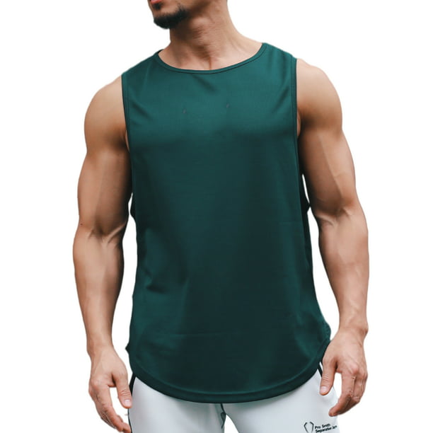 Men's Gym Soft Cotton Top Quality Solid Vests Workout Fitness Sports Tank Tops